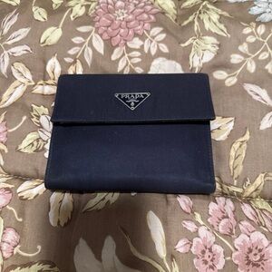 Prada Black Nylon Envelope Wallet Clutch
